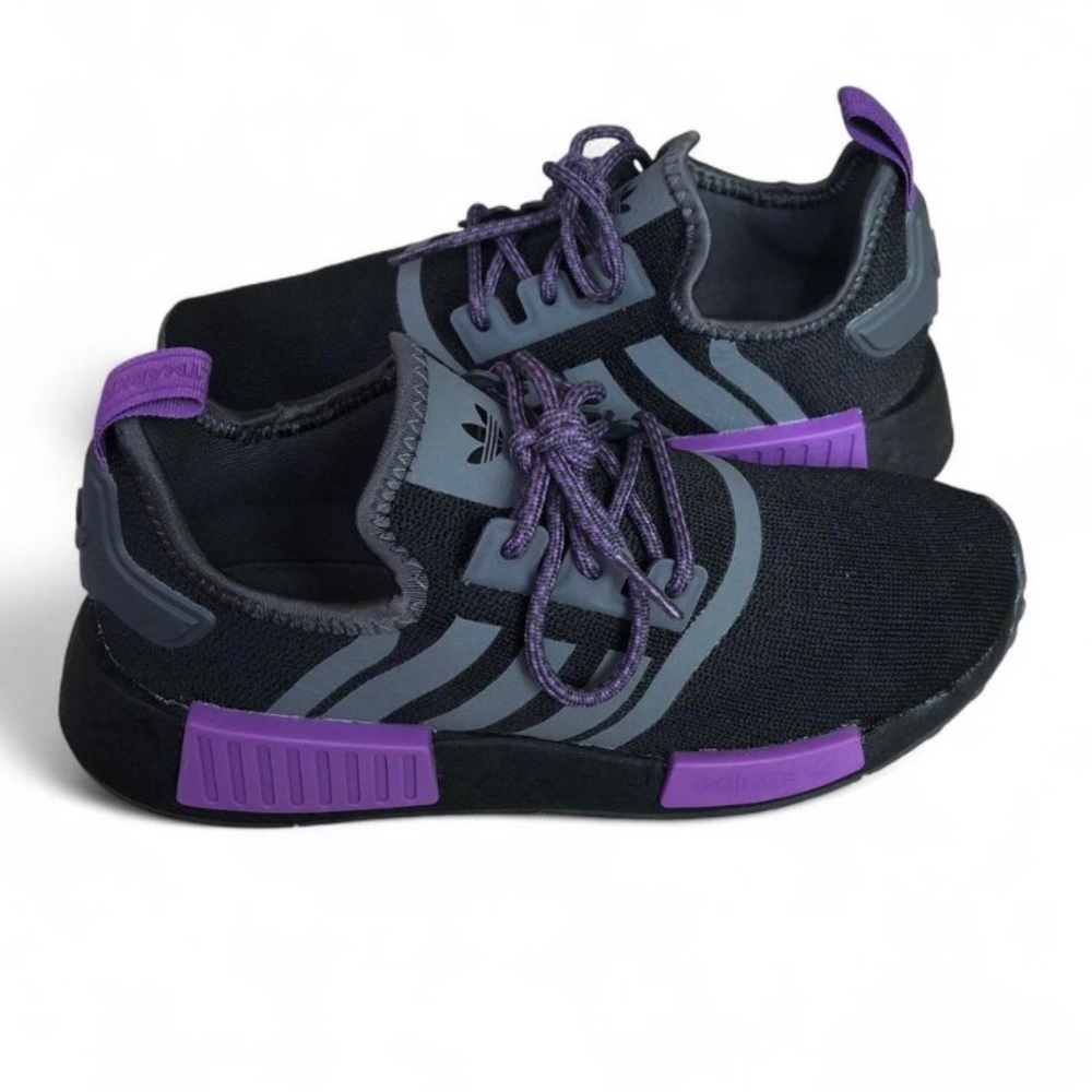 Adidas NMD R1 Black Active Purple size Men's 6 Women’s 8